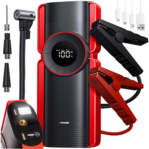 Power Bank Jump Starter za aute s funkcijom pokretanja 10000 mAh za dizel i benzin 6u1!